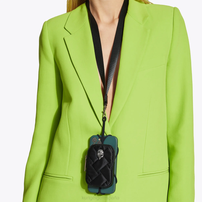 Kurt Geiger mujer soporte para teléfono con bolsa del águila de londres 2LPR537 | accesorios combinación negra